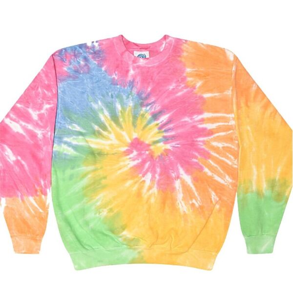Unisex Tie-Dyed Fleece Crewneck Sweatshirt Thumbnail