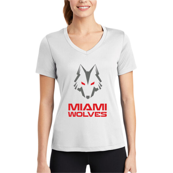 Miami Wolves - Ladies Dri-Fit V Neck Tee Thumbnail