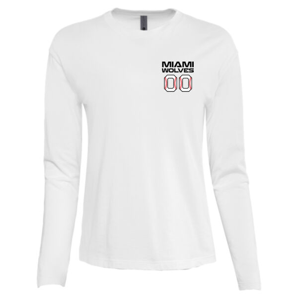 Wolves Mom Personalized Women's Cotton Relaxed Long Sleeve T-Shirt Thumbnail