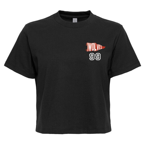 Black Wolves Ladies Oversized Heavyweight Tee  Thumbnail