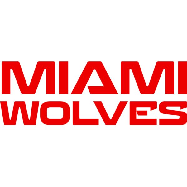 Miami Wolves Letters Red Thumbnail