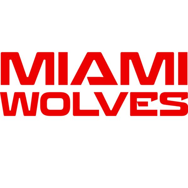 Miami Wolves Baseball Letters Red Thumbnail