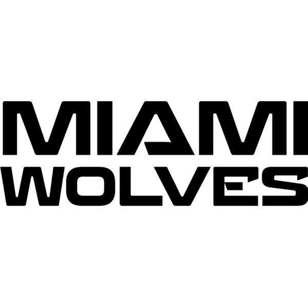 Miami Wolves Letters Black Thumbnail